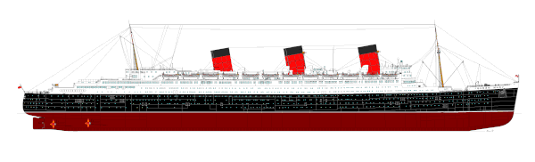 Vis�o longitudinal do Queen Mary