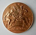 Médaille Exposition universelle de Paris de 1889. Décernée à Gaston Tissandier (1843 - 1899). Graveur Louis-Alexandre Bottée. Avers