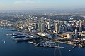 L'USS Midway qui abrite le mus�e de l'USS Midway, � quai, pr�s du Downtown San Diego.