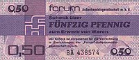 50-Pfennig-Forumscheck (obverse)