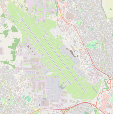 Carte de l'a�roport en 2019.