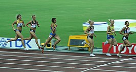 De 800 meter op de zevenkamp tijdens het WK 2007 te Osaka