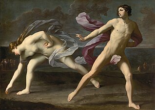 Atalanta e Hip�menes, de Guido Reni, ca. 1620-1625