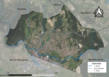 Vue aérienne du territoire communal.