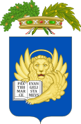 Escudo de la Provincia de Venecia, con la corona habitual en Italia para las provincias.