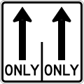 R3-H8bc Lane Use Control Sign (T-T)