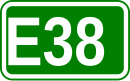 Zeichen der Europastraße 38