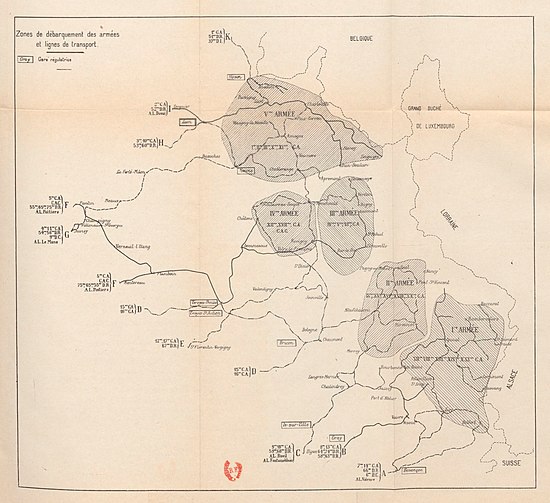 Carte noir et blanc du Nord-Est de la France.