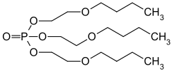 Strukturformel von Tris(2-butoxyethyl)phosphat