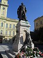 Statuia generalului Klapka din Komárno, construită în 1896