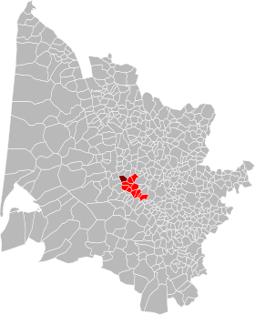 Localisation de Communauté de communes des Portes de l’Entre-Deux-Mers