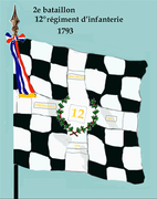 Drapeau du 2e bataillon du 12e régiment d'infanterie de ligne de 1793 à 1804