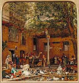 La cour de la maison du patriarche copte au Caire par John Frederick Lewis, 1864