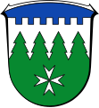 grün-silberner Tannenschnitt im Wappen von Burgwald