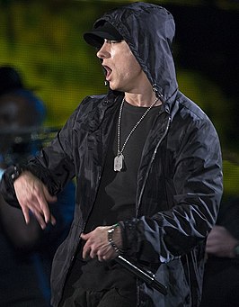 Eminem tijdens The Concert for Valor in Washington D.C, 11 november, 2014