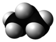 Spacefill model of propane