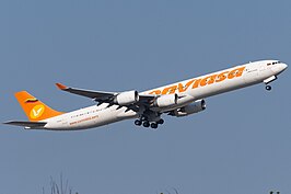 Een Airbus A340-600 van Conviasa