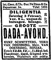 Advertentie voor een Dada Avond uit 1923