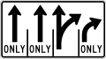 R3-H8dr Lane Use Control Sign (T-T-TR-R)