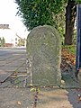 Ganzmeilenstein am Bahnhof M�geln