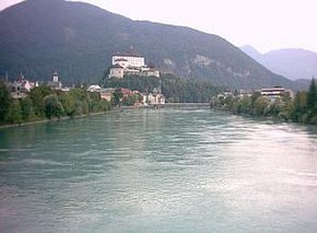 Kufstein'da İnn Nehri