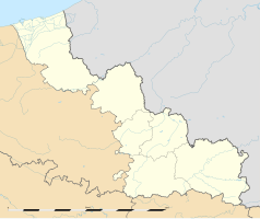 Mapa konturowa Nord, w centrum znajduje się punkt z opisem „Tourmignies”