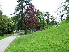 Stensparken sett nordfra mot barneparken. Foto: Helge H�if�dt