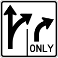 R3-H8bg Lane Use Control Sign (TR-R)