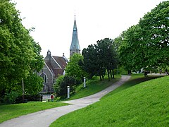 Stensparken, sett mot Fagerborg kirke. Foto: Helge H�if�dt