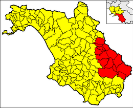 Comunità montana Vallo di Diano – Mappa