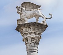 Escultura del Le�n de San Marcos situada en Vicenza (Italia).