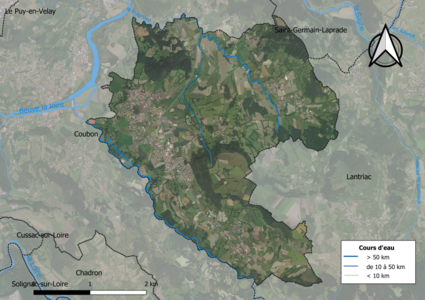 Vue aérienne du territoire communal.