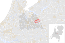 Locatie van de gemeente Leusden (gemeentegrenzen CBS 2016)