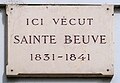 Plaque 2 cour du Commerce-Saint-André (Paris), où il vécut de 1831 à 1841.