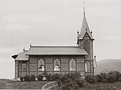 Orkanger kirke i opprinnelig stil (1892), foto Thomhav/ Riksantikvaren