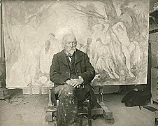 Paul Cézanne (dans son atelier de Cézanne des Lauves en 1904).