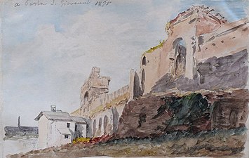 Porta San Giovanni, acquarello su carta, 15,5x24 cm