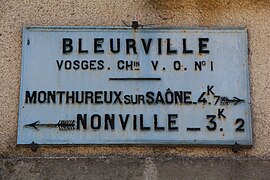 Plaque de cocher, rue du Moulin (XIXe s.).