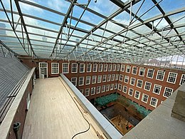 Overkapping boven de Binnenhof Stadhuis Leiden (tot januari 2020)