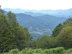 Vue de Massat depuis le col.