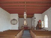 Interi�r i Ed�y gamle kirke, langplan (1100-tallet)