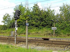 La gare de Diou en 2010.