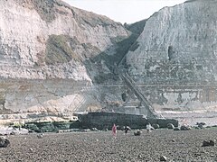 La valleuse d'Életot ou Val Ausson est pourvue d'un escalier.