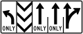 R3-H8dt Lane Use Control Sign (L-X-T-T-TR)