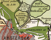 De Polder Buiksloot, het Buikslotermeer en de Buiksloterham; circa 1900.