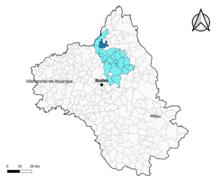 Entraygues-sur-Truyère dans l'intercommunalité en 2020.