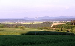 Blick vom Hochmark bei Frommenhausen zum Albtrauf