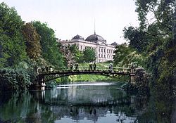 Een deel van de Alte Botanische garten anno 1900