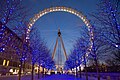 Il London Eye al crepuscolo