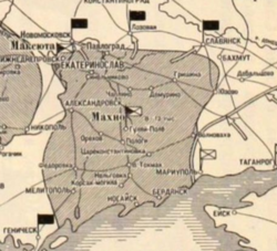 Махновщина: історичні кордони на карті